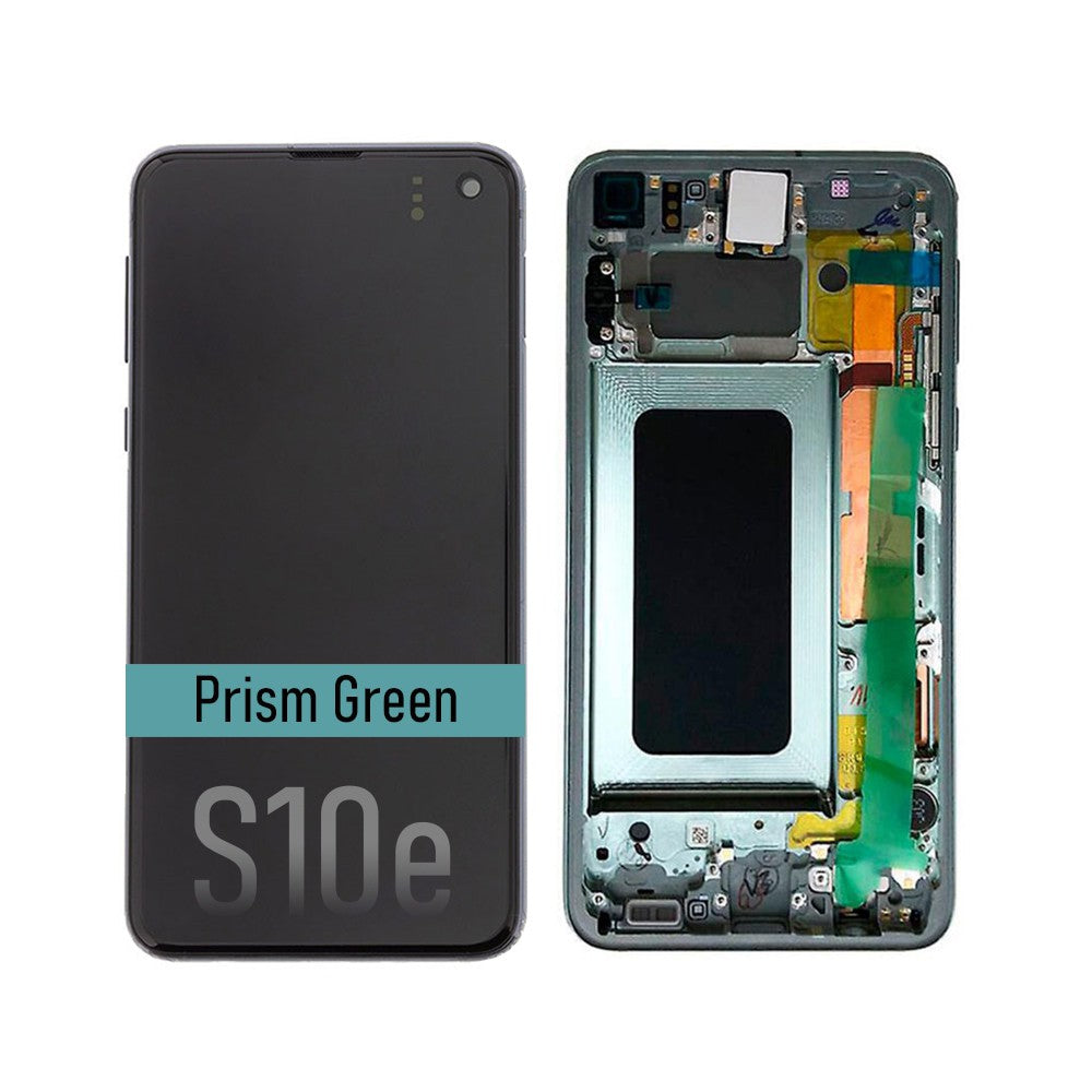 Samsung Galaxy S10E G970F OLED Screen Replacement Digitizer GH82-18852E (Gold)-Prism Green Samsung Galaxy S10E G970F OLED Screen Replacement Digitizer GH82-18852E (Gold)-Prism Green